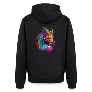 Dragon Die V.1 - Veste à capuche bio Premium Unisexe - noir - Dos - Nico (187cm)