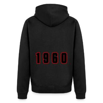 Numéro de l’année 1960 - Veste à capuche bio Premium Unisexe - noir - Dos - Nico (187cm)