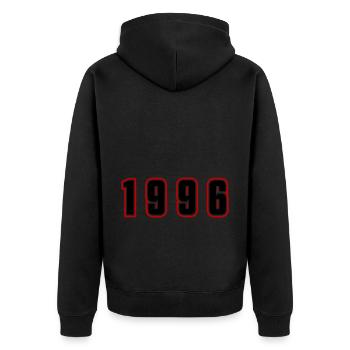 1996 Year Number - Unisex Premium Organic Zip Hoodie - black - Back - Nico (187cm)