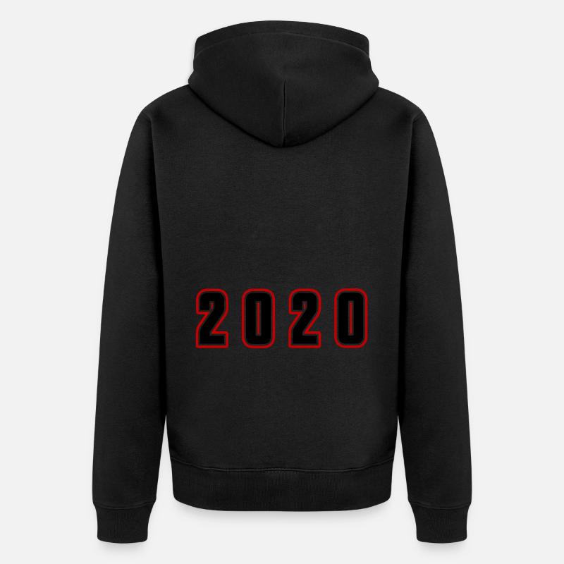 Numéro d’année 2020 - Veste à capuche bio Premium Unisexe - noir