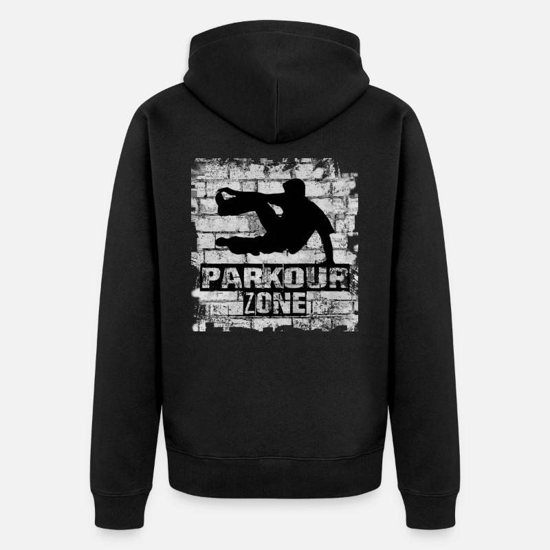 Parkour - Veste à capuche bio Premium Unisexe - noir