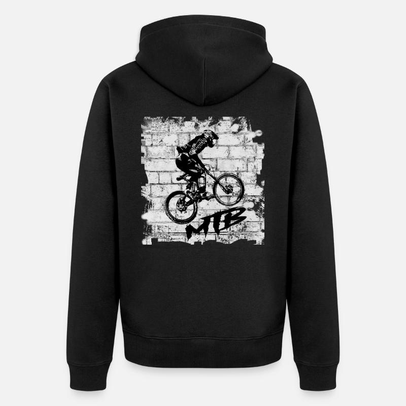 Vélo VTT - Veste à capuche bio Premium Unisexe - noir