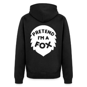 Faites semblant d’être un renard Tu so als wäre ich ein Fuchs - Veste à capuche bio Premium Unisexe - noir - Dos - Nico (187cm)