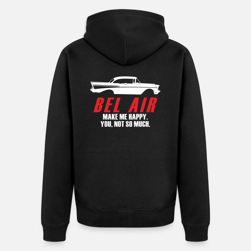 BEL AIR ME REND HEUREUX TOI PAS TELLEMENT - Veste à capuche bio Premium Unisexe - noir