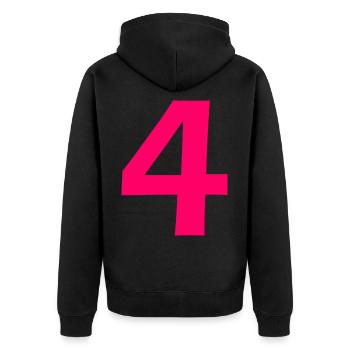 4 - Veste à capuche bio Premium Unisexe - noir - Dos - Nico (187cm)