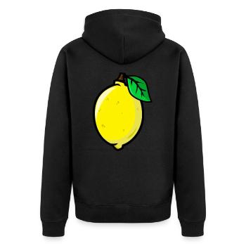Citron citron citron agrumes - Veste à capuche bio Premium Unisexe - noir - Dos - Nico (187cm)