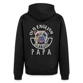 Bulldog Bulldog Bulldogs Papa - Veste à capuche bio Premium Unisexe - noir - Dos - Nico (187cm)