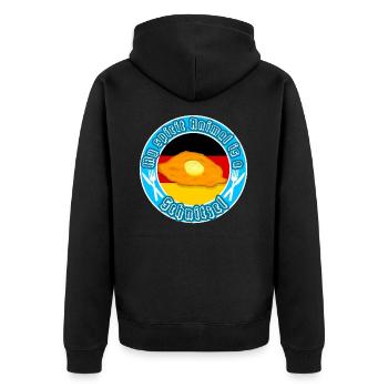My soul animal is a schnitzel funny saying - Unisex Premium Organic Zip Hoodie - black - Back - Nico (187cm)