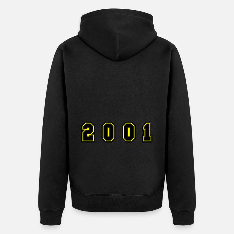 Numéro de l’année 2001 - Veste à capuche bio Premium Unisexe - noir