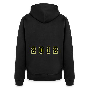 Numéro de l’année 2012 - Veste à capuche bio Premium Unisexe - noir - Dos - Nico (187cm)