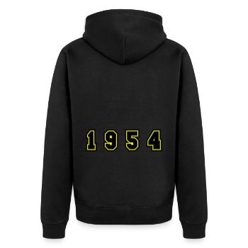 Numéro de l’année 1954 - Veste à capuche bio Premium Unisexe - noir - Dos - Nico (187cm)