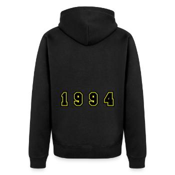 1994 Year Number - Unisex Premium Organic Zip Hoodie - black - Back - Nico (187cm)