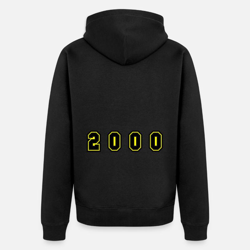 Numéro de l’année 2000 - Veste à capuche bio Premium Unisexe - noir