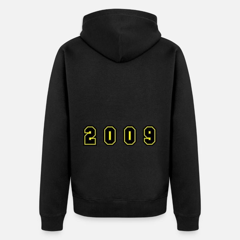 Numéro de l’année 2009 - Veste à capuche bio Premium Unisexe - noir