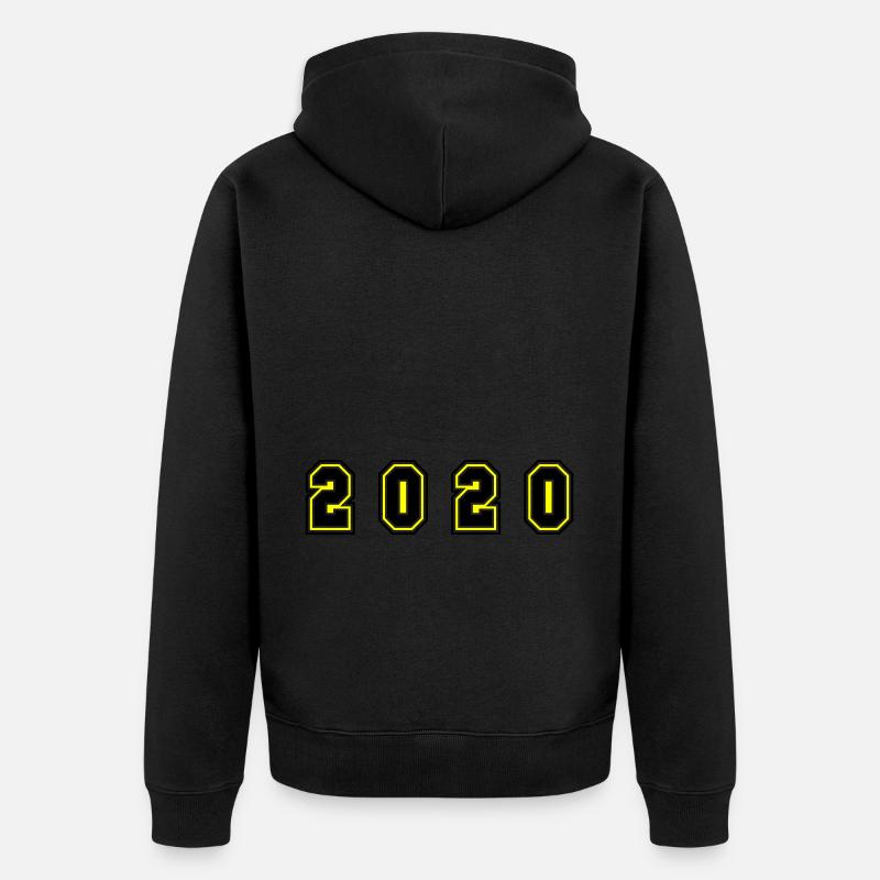 Numéro de l’année 2020 - Veste à capuche bio Premium Unisexe - noir