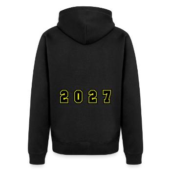 Numéro de l’année 2027 - Veste à capuche bio Premium Unisexe - noir - Dos - Nico (187cm)