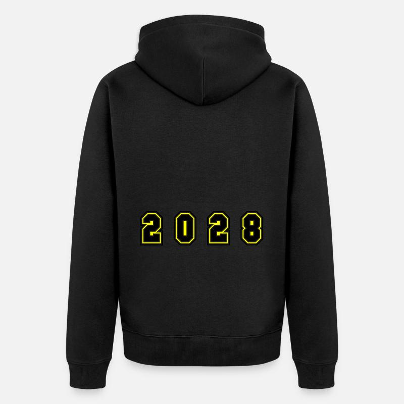 Numéro de l’année 2028 - Veste à capuche bio Premium Unisexe - noir