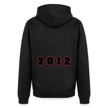Numéro de l’année 2012 - Veste à capuche bio Premium Unisexe - noir - Dos - Nico (187cm)
