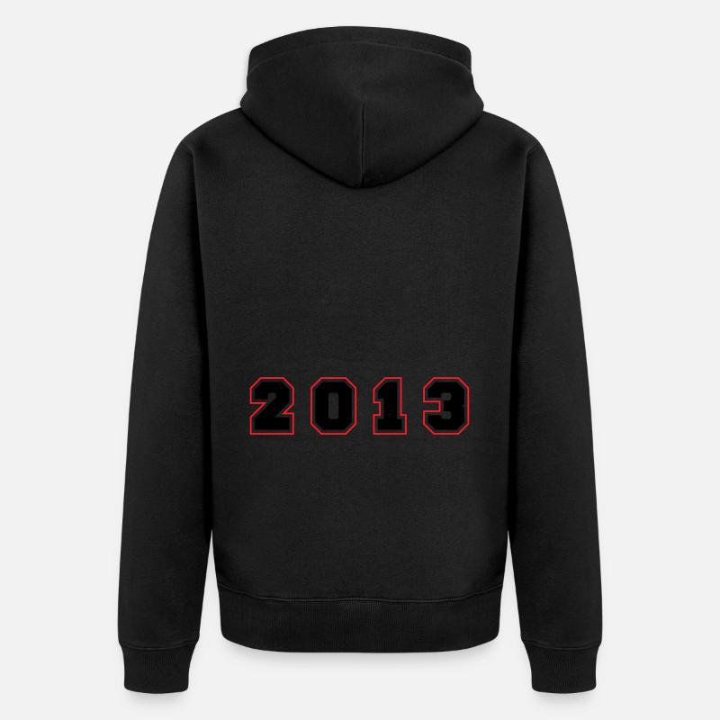 Numéro de l’année 2013 - Veste à capuche bio Premium Unisexe - noir