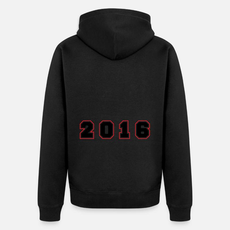 Numéro de l’année 2016 - Veste à capuche bio Premium Unisexe - noir