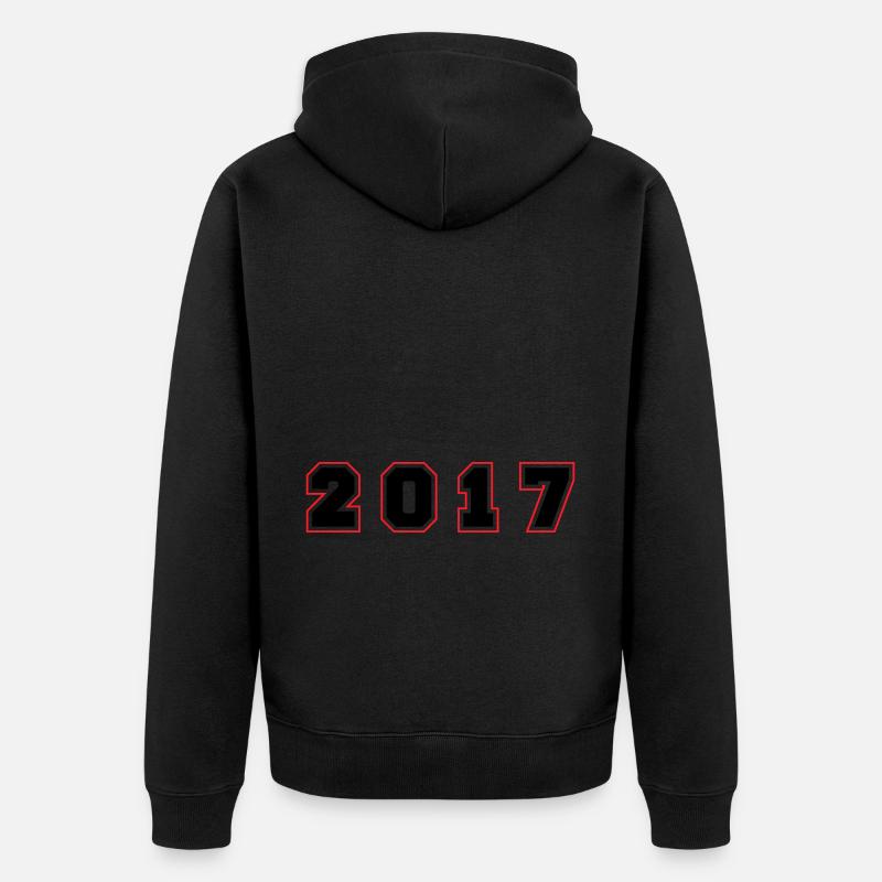 Numéro de l’année 2017 - Veste à capuche bio Premium Unisexe - noir