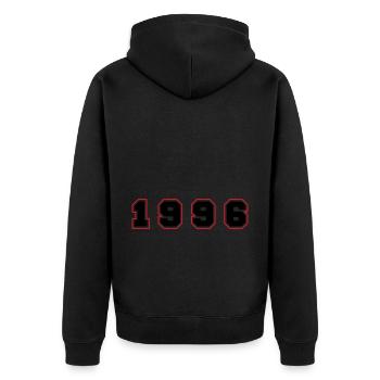1996 Year Number - Unisex Premium Organic Zip Hoodie - black - Back - Nico (187cm)