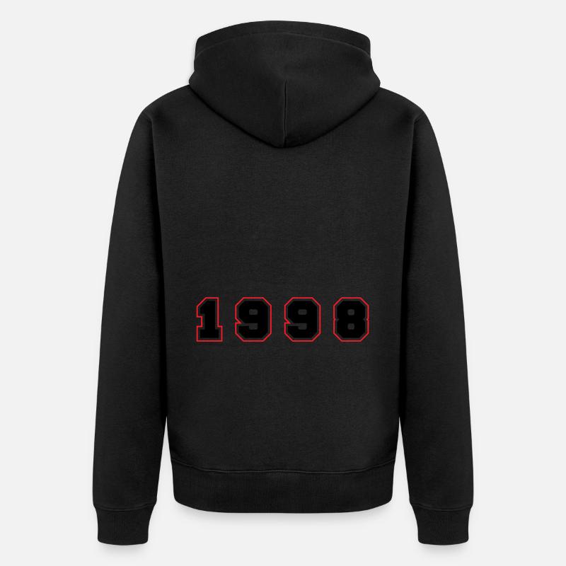 Numéro de l’année 1998 - Veste à capuche bio Premium Unisexe - noir