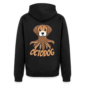 Octodog Octopus Chien Mignon Animal de compagnie - Veste à capuche bio Premium Unisexe - noir - Dos - Nico (187cm)