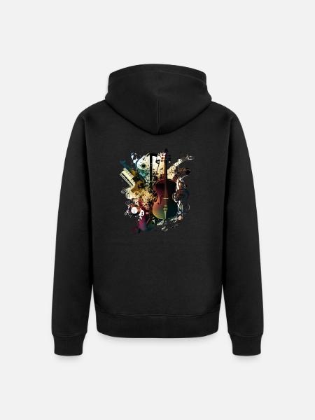 Musik - Unisex Premium Bio Zip Hoodie - Schwarz