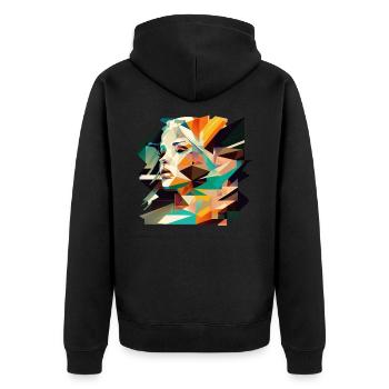 modern art - Veste à capuche bio Premium Unisexe - noir - Dos - Nico (187cm)