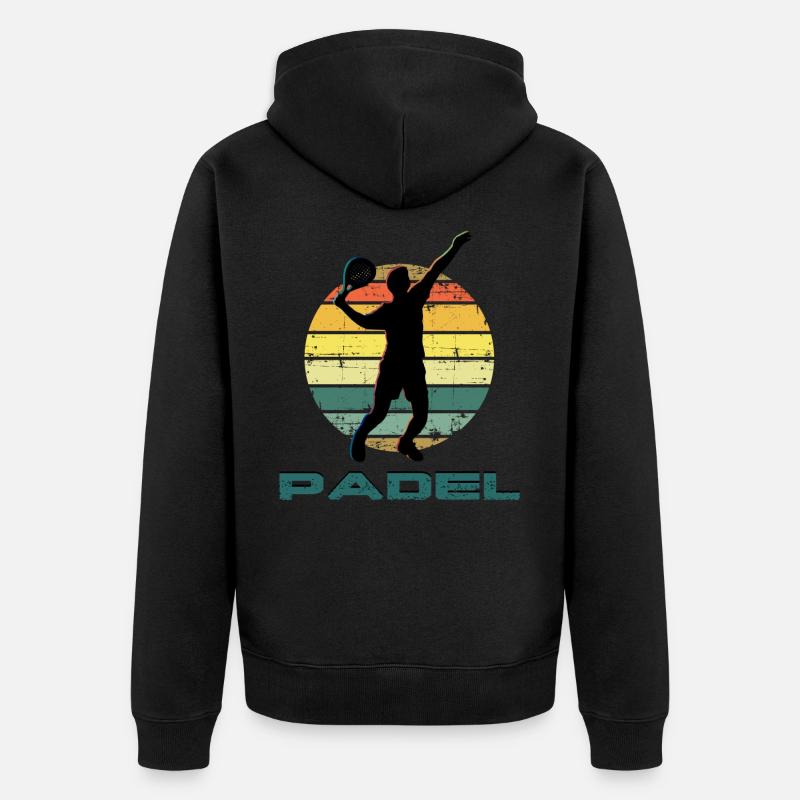 Padel - Veste à capuche bio Premium Unisexe - noir