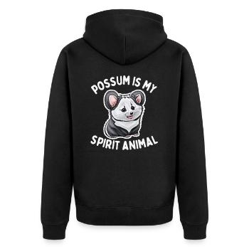 L’opossum est mon animal spirituel - Veste à capuche bio Premium Unisexe - noir - Dos - Nico (187cm)