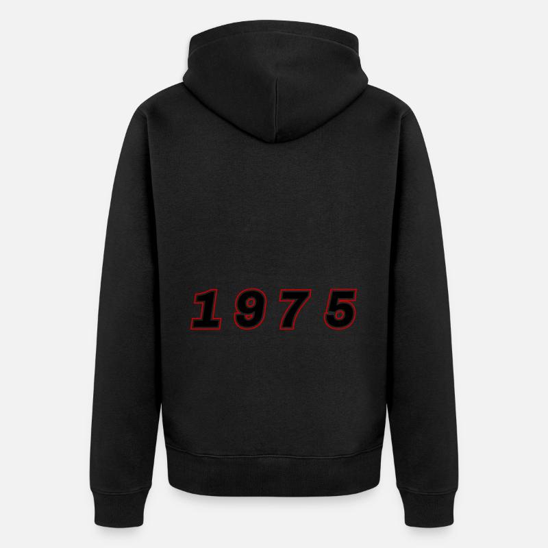 Numéro de l’année 1975 - Veste à capuche bio Premium Unisexe - noir