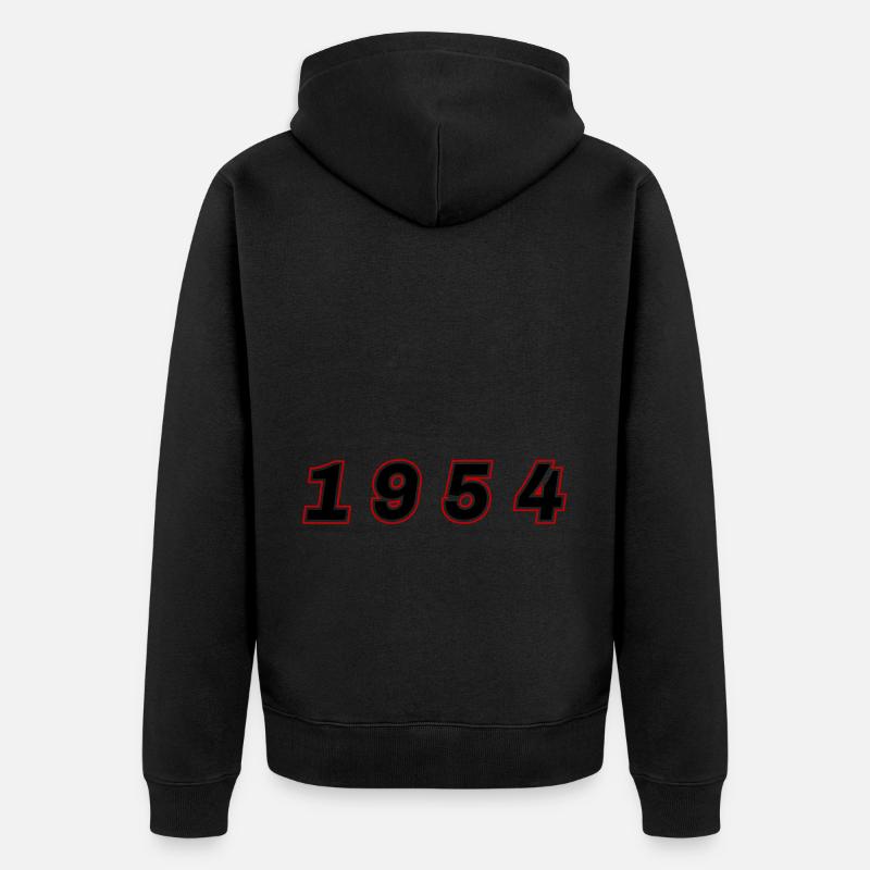 Numéro de l’année 1954 - Veste à capuche bio Premium Unisexe - noir