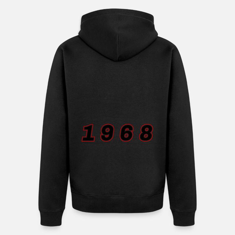 Numéro de l’année 1968 - Veste à capuche bio Premium Unisexe - noir