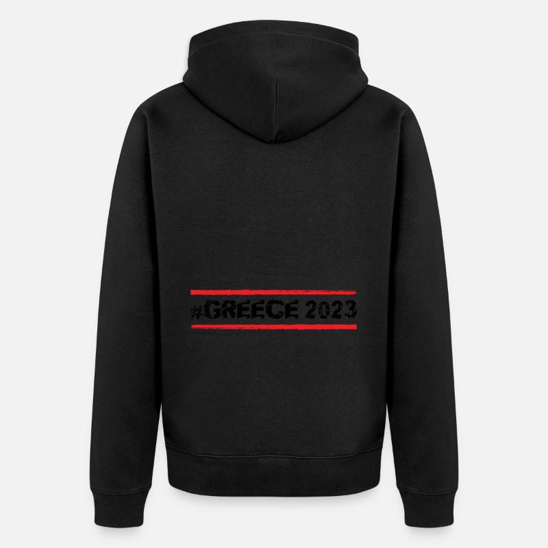 Grèce 2023 - Veste à capuche bio Premium Unisexe - noir