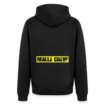 Malle Crew - Unisex Premium Organic Zip Hoodie - black - Back - Nico (187cm)