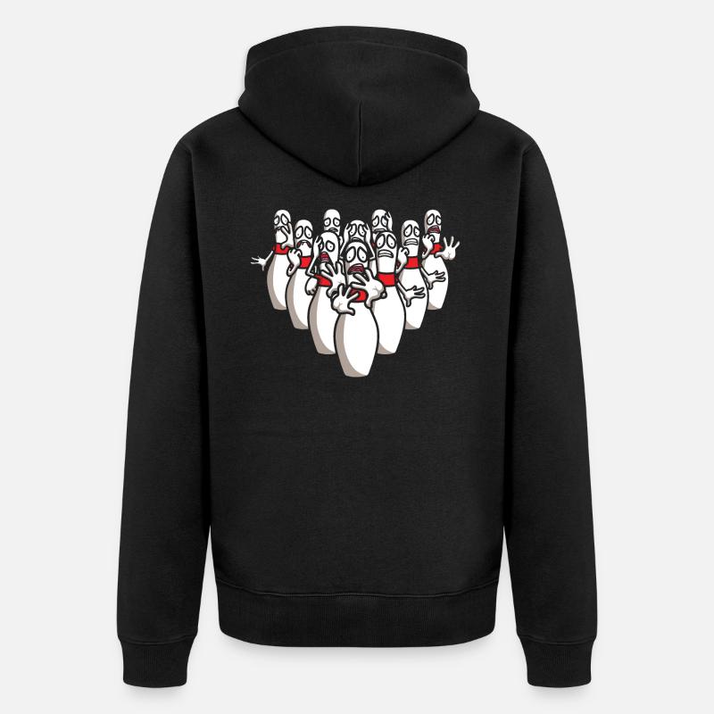 bowling - Veste à capuche bio Premium Unisexe - noir