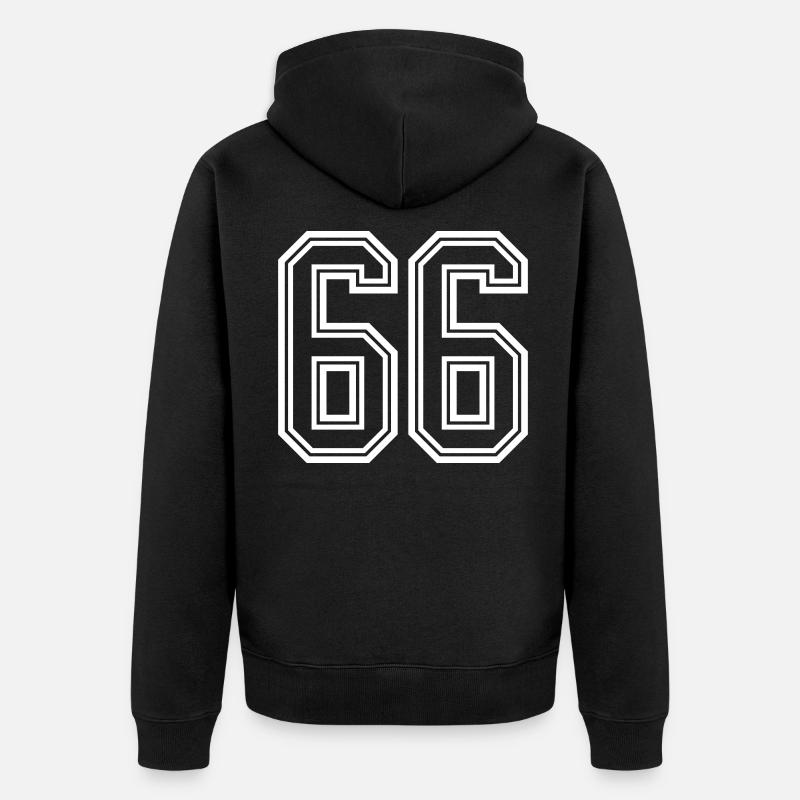 Symbole numérique 66 - Veste à capuche bio Premium Unisexe - noir