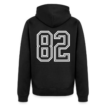 Symbole numérique 82 - Veste à capuche bio Premium Unisexe - noir - Dos - Nico (187cm)
