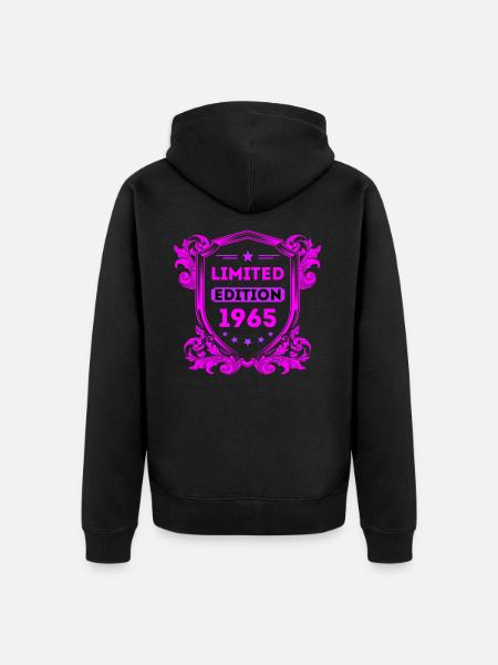 1965 - Unisex Premium Bio Zip Hoodie - Schwarz