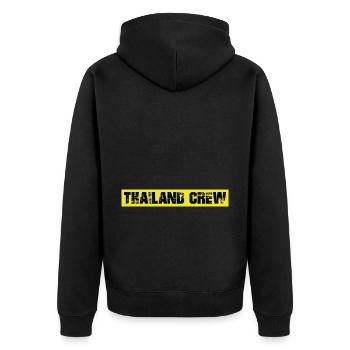 Thailand Crew - Unisex Premium Bio Zip Hoodie - Schwarz - Hinten - Nico (187cm)