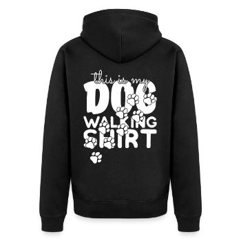 Chemise pour chien - Veste à capuche bio Premium Unisexe - noir - Dos - Nico (187cm)