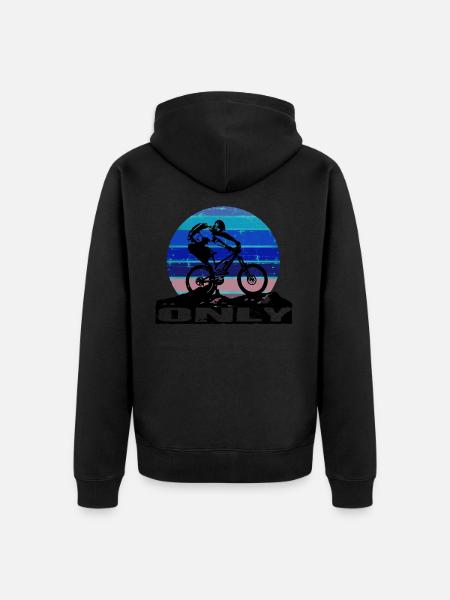MTB Bike - Unisex Premium Organic Zip Hoodie - black