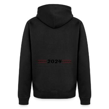 2024 année - Veste à capuche bio Premium Unisexe - noir - Dos - Nico (187cm)