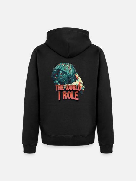 Die Welt I Rolle V.3 - Unisex Premium Bio Zip Hoodie - Schwarz