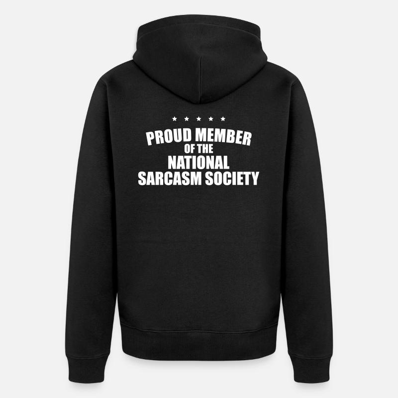 NATIONALE SARKASMUS-GESELLSCHAFT - Unisex Premium Bio Zip Hoodie - Schwarz