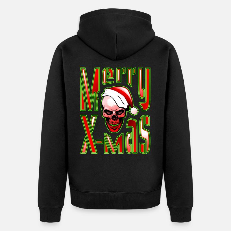 Joyeux Noël - Merry X-Mas - Veste à capuche bio Premium Unisexe - noir