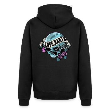 Terre Mère - Veste à capuche bio Premium Unisexe - noir - Dos - Nico (187cm)