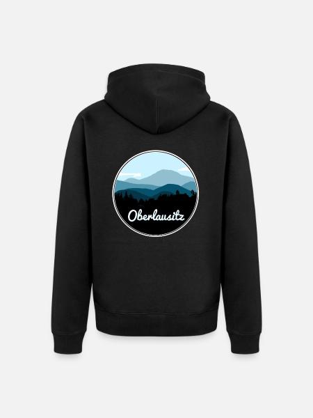Oberlausitz - Unisex Premium Bio Zip Hoodie - Schwarz